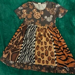 Disney Animal kingdom print dress 6-7 Disney world vacation dress